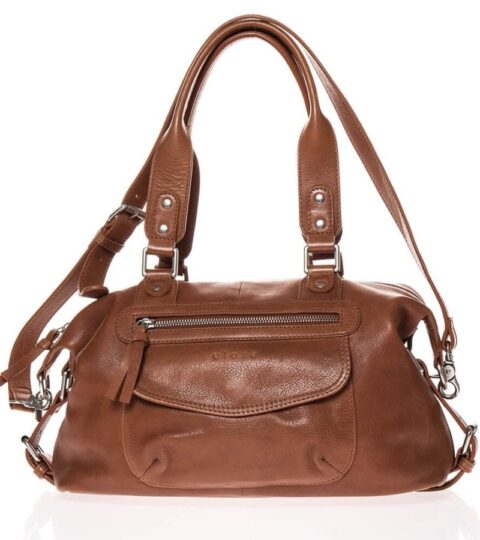 Elora Sac Bowling En Cuir Souple Et Graine Camel Sacs A Main